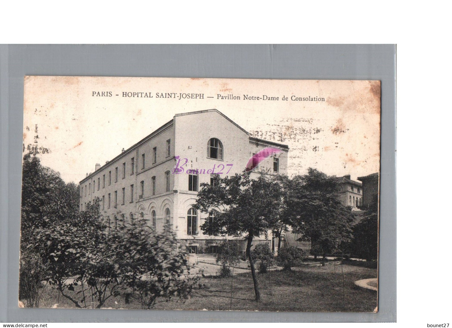 CPA - PARIS 75 - HOPITAL SAINT JOSEPH Pavillon Notre Dame De Consolation 1938 - Santé, Hôpitaux