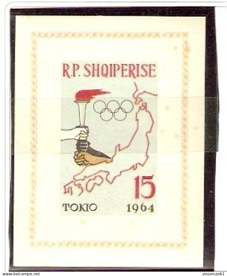 SHQIPERIA TOKIO 1964 OLIMPIC GAME UNPERFORATED - Sommer 1964: Tokio