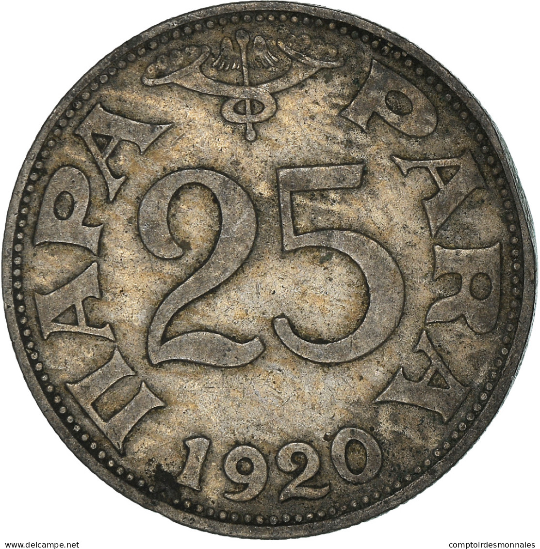 Monnaie, Yougoslavie, Petar I, 25 Para, 1920, TTB, Nickel-Bronze, KM:3 - Yougoslavie