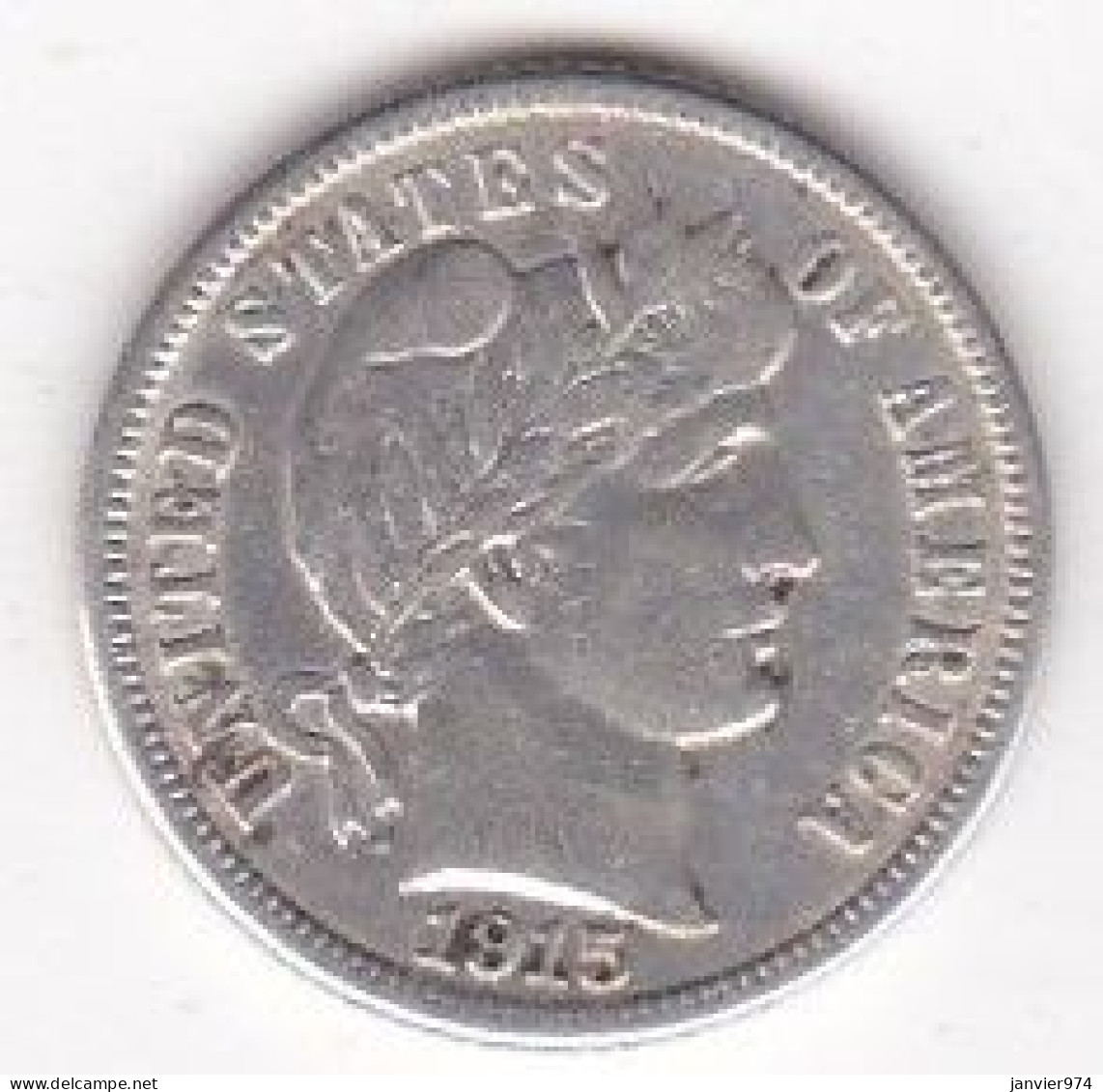 Etats-Unis. One Dime 1915 , Barber, En Argent, Superbe - 1892-1916: Barber