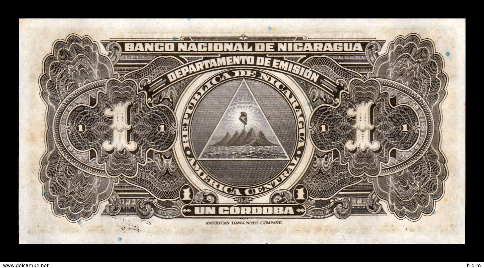 Nicaragua 1 Córdoba 1941 Pick 90a Sc-/Sc AUnc/Unc - Nicaragua