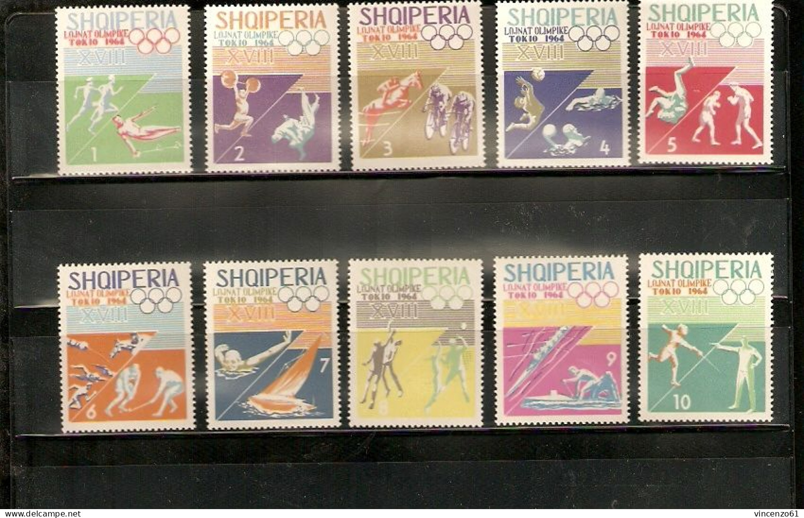 SHQIPERIA COMPLETE SERIE TOKIO 1964 OLIMPIC GAMES - Estate 1964: Tokio