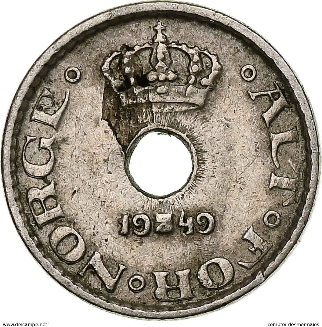 Norvège, 10 Öre, 1949 - Norvège