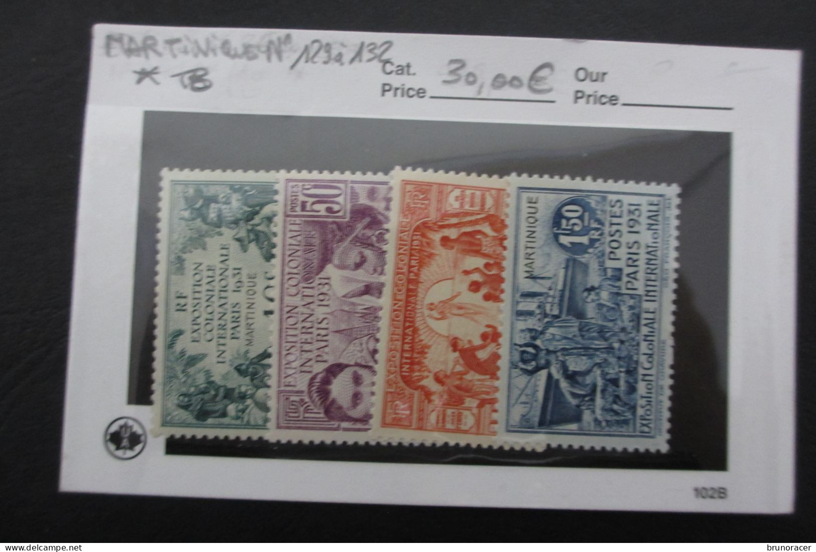 LOT MARTINIQUE N°129 à 132 NEUF* TB COTE 30 EUROS VOIR SCANS - Ungebraucht