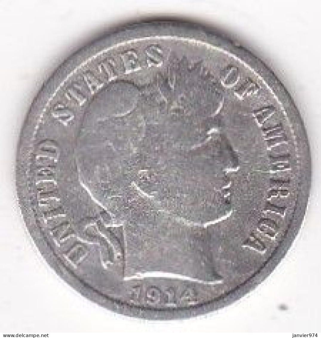 Etats-Unis. One Dime 1914 D Denver , Barber, En Argent, - 1892-1916: Barber