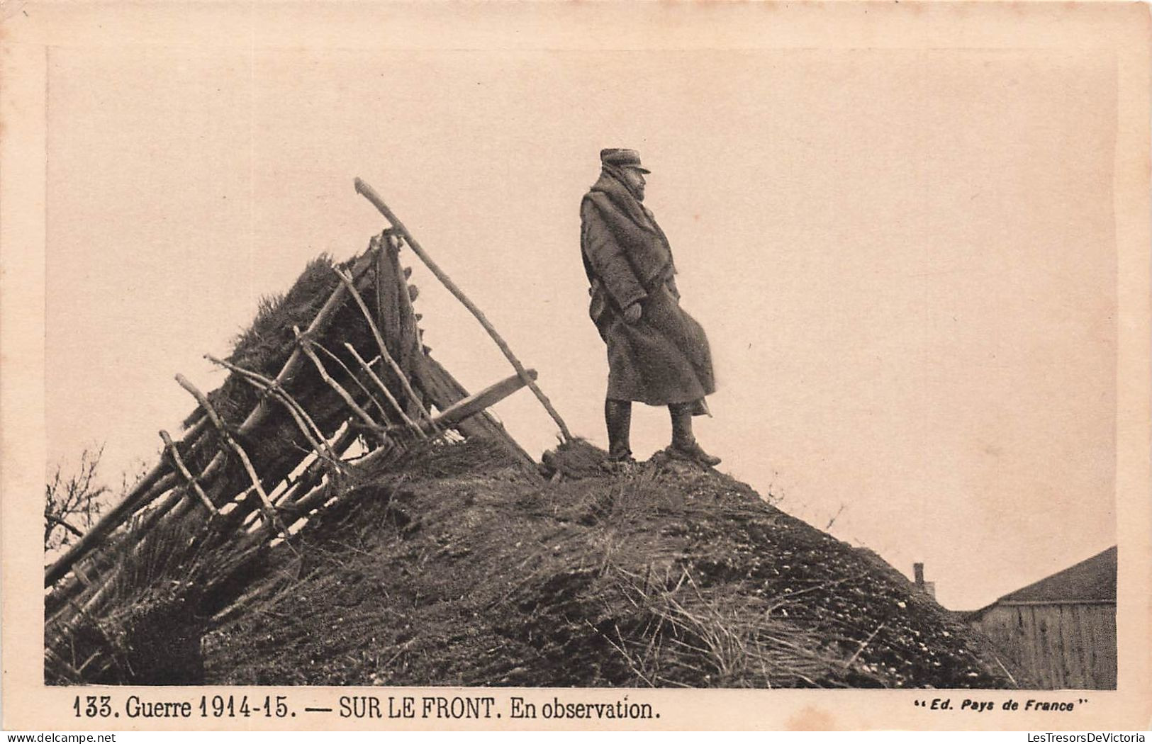 MILITARIA - Guerre 1914-1915 - Sur Le Front - En Observation - Carte Postale Ancienne - War 1914-18