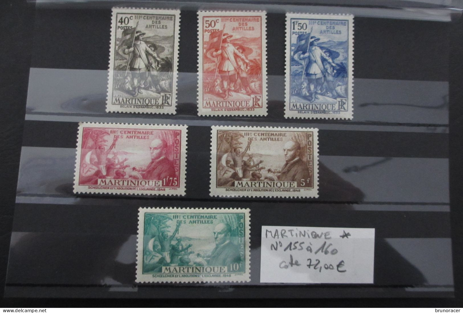 LOT MARTINIQUE N°155 à 160 NEUF* TB COTE 72 EUROS VOIR SCANS - Ungebraucht