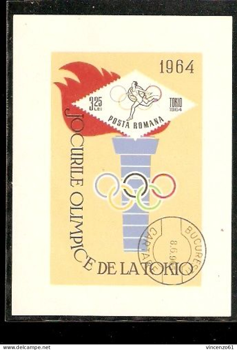 POSTA ROMANA ROMANIA  TOKIO 1964 OLIMPIC GAMES UNPERFORATED - Zomer 1964: Tokyo