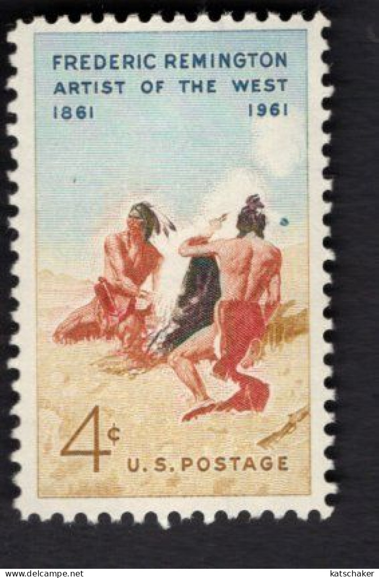 202743735 1961 SCOTT 1187 (XX) POSTFRIS MINT NEVER HINGED  -  FREDERIC REMINGTON ISSUE - INDIANS - Nuovi