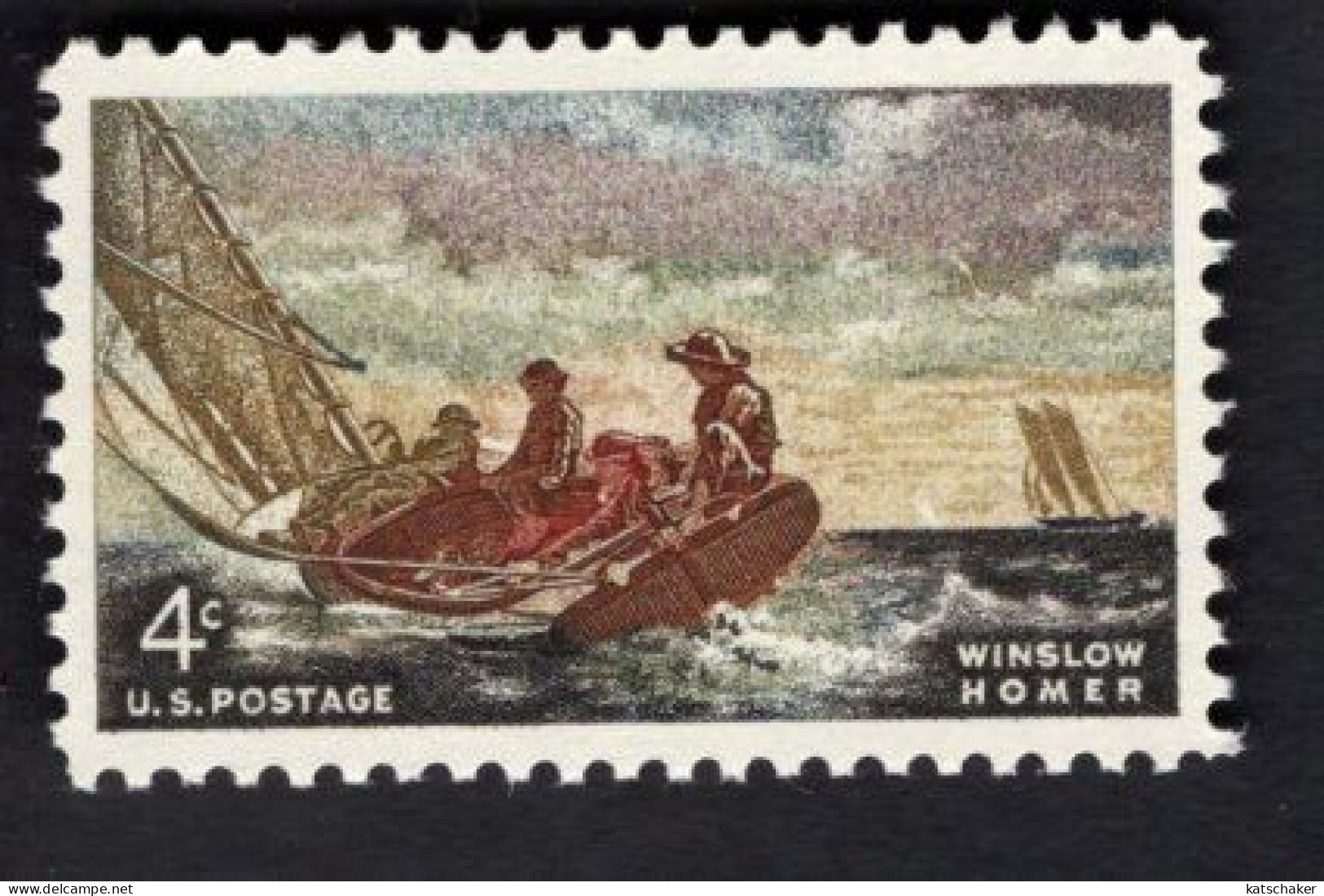 202743612 1962 SCOTT 1207 (XX) POSTFRIS MINT NEVER HINGED  -  WINSLOW HOMER PAINTER BREEZING UP - Nuovi