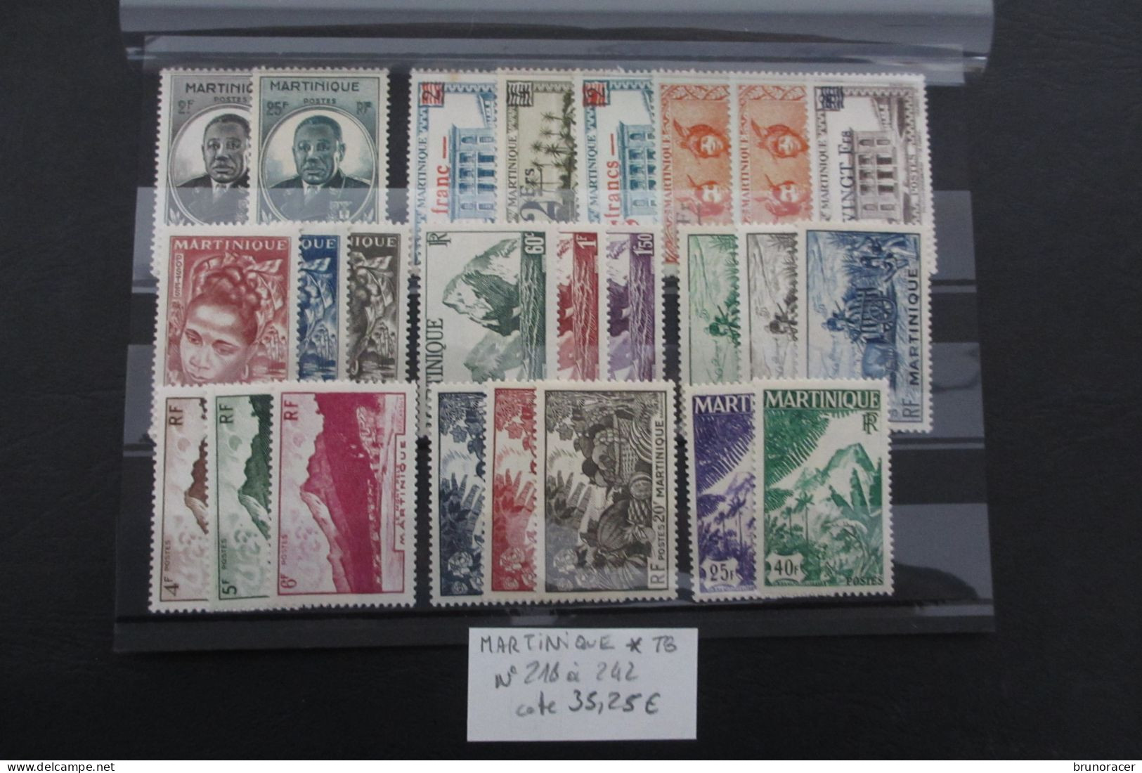 LOT MARTINIQUE N°218 à 242 NEUF* TB COTE 35,25 EUROS VOIR SCANS - Ungebraucht