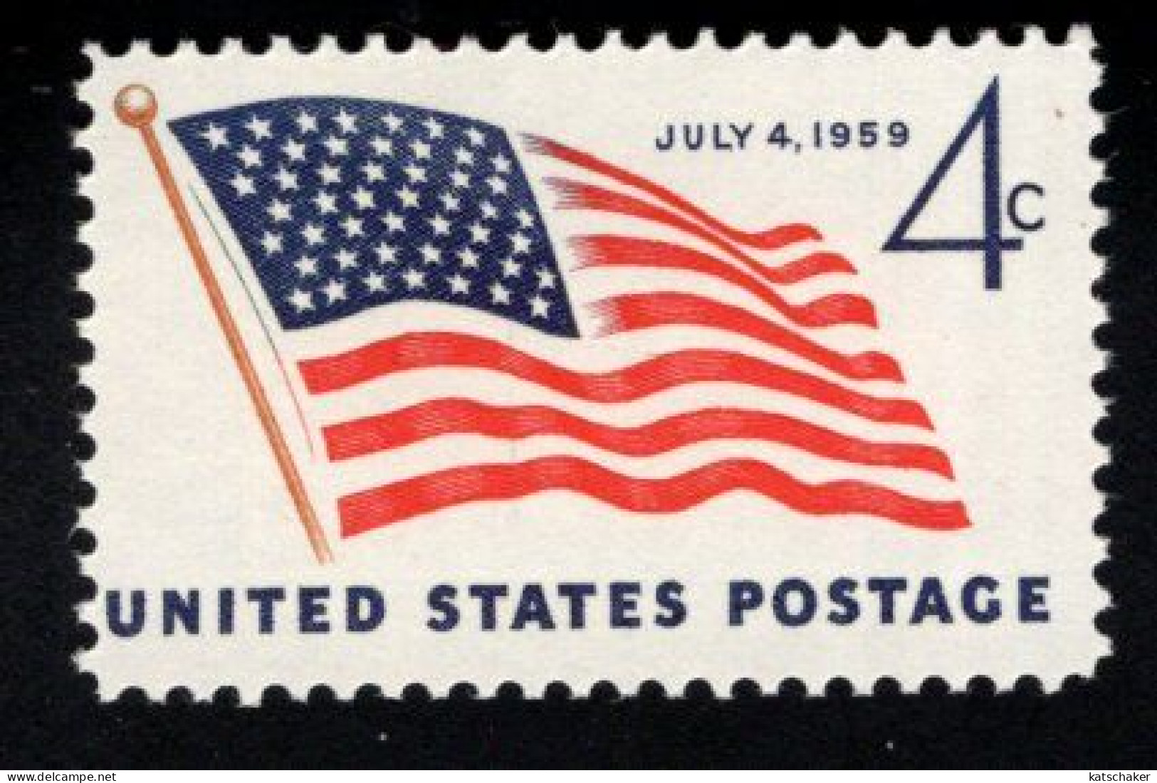 202743417 1959 SCOTT 1132 (XX)  POSTFRIS MINT NEVER HINGED  -  49 STAR FLAG ISSUE - Neufs