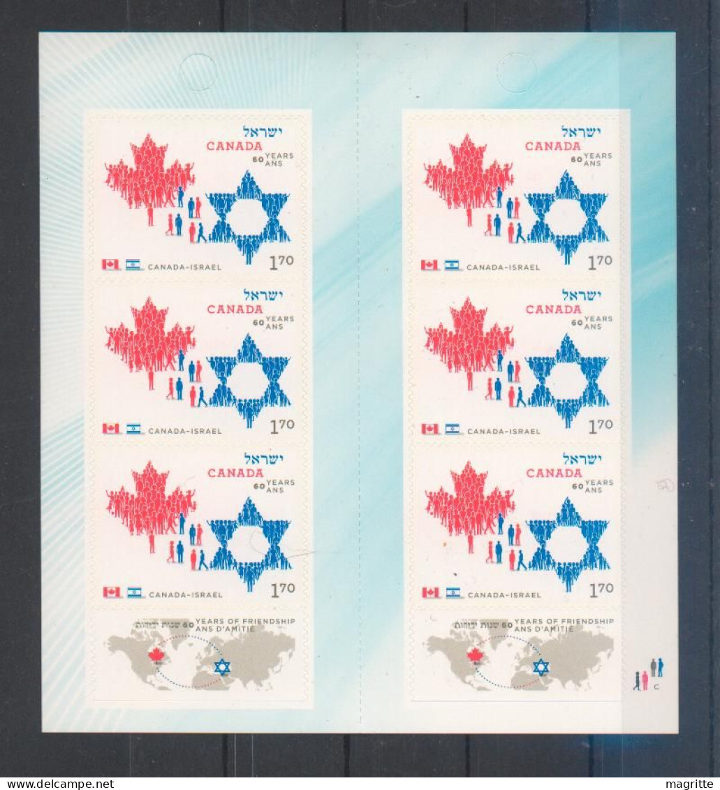 Canada 2010 Carnet Emission Commune 60 Ans D'Amitié Avec Israel Canada Booklet Joint Issue Israel 60 Years Of Frienship - Emissions Communes