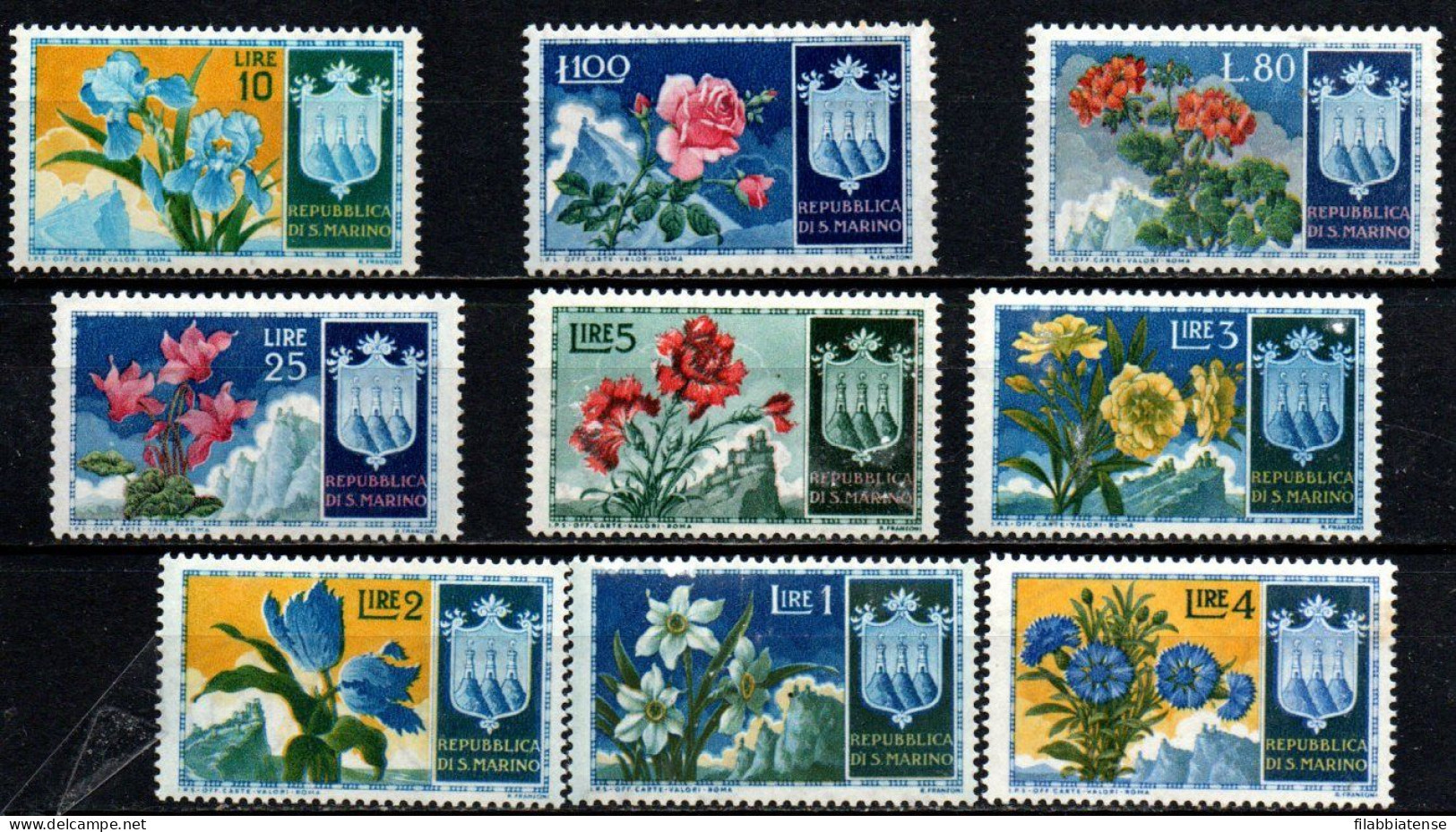 1953 - San Marino 400/08 Fiori   ++++++ - Unused Stamps