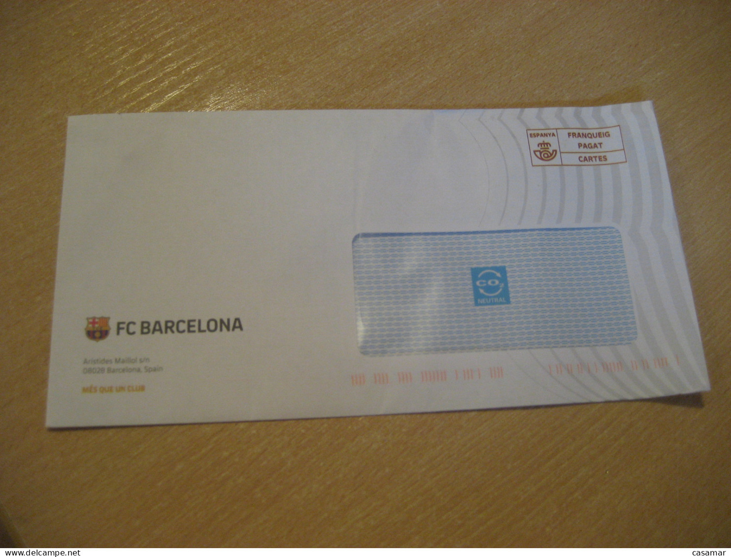 FC BARCELONA Club De Futbol Barcelona Barça Football Team Soccer Postage Paid Cover SPAIN - Club Mitici