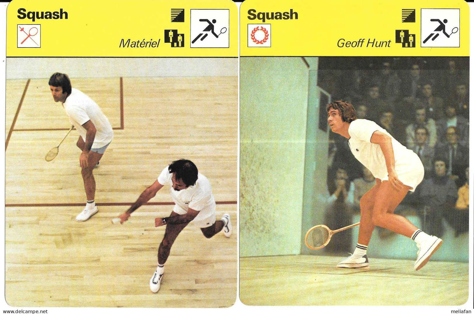 GF1737 - FICHES RENCONTRE - SQUASH - GEOFF HUNT - JONAH BARRINGTON - Other & Unclassified