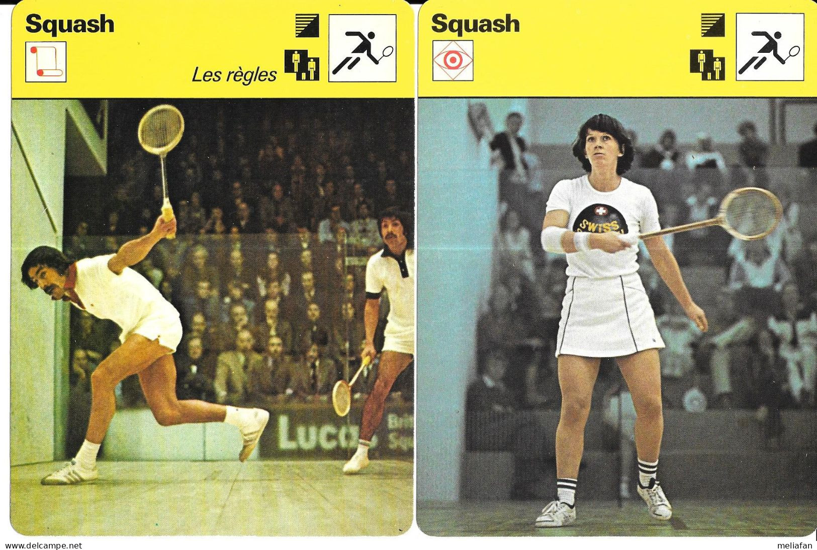 GF1737 - FICHES RENCONTRE - SQUASH - GEOFF HUNT - JONAH BARRINGTON - Other & Unclassified