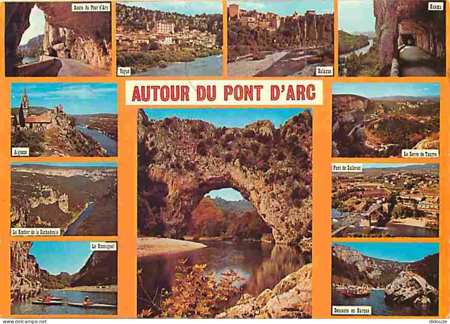07 - Ardèche - Gorges De L'Ardèche - Le Pont D'Arc - Multivues - Flamme Postale De St Montan-Gras - CPM - Voir Scans Rec - Vallon Pont D'Arc