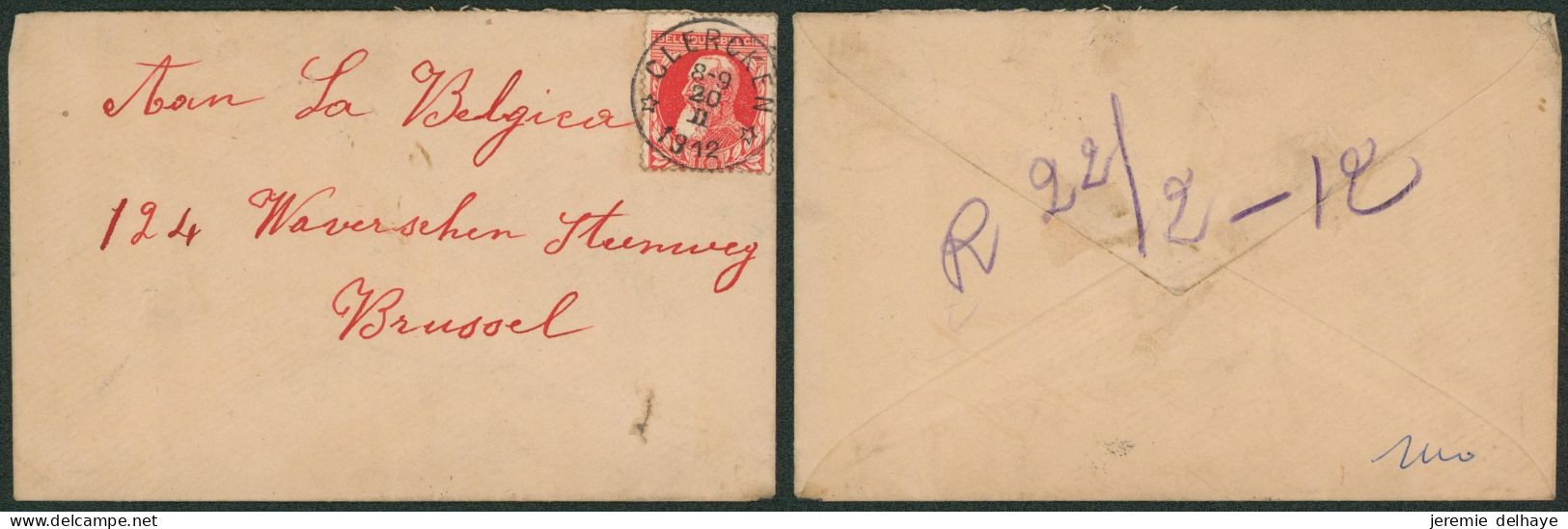 Grosse Barbe - N°74 Sur Petite L. Obl Relais "Clercken" (T2 R) > Brussel - Postmarks With Stars