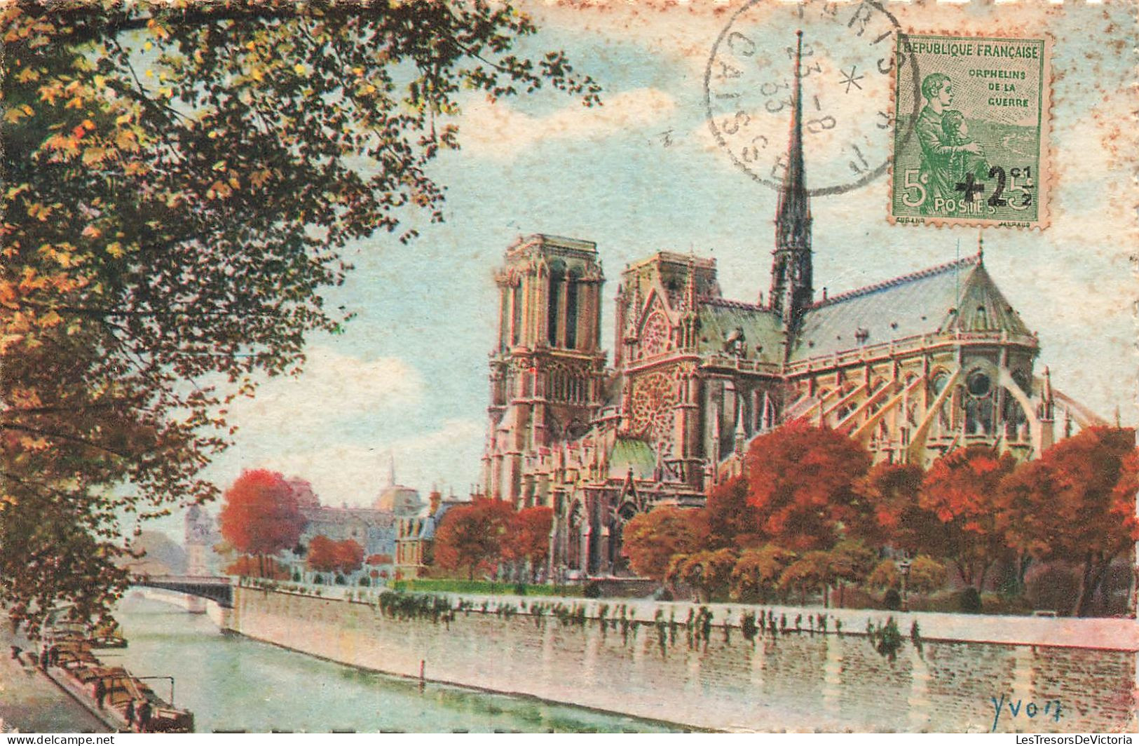 FRANCE - Paris En Flanant - Notre Dame Et Le Square De L'Archevêché - Colorisé - Carte Postale Ancienne - Notre Dame De Paris