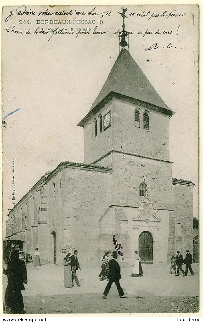 33 - BB53383CPA - PESSAC - BORDEAUX - Eglise - Carte Pionniere - Très Bon état - GIRONDE - Pessac