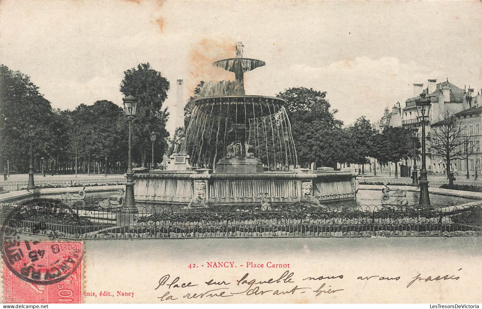 FRANCE - Nancy - Place Carnot - Carte Postale Ancienne - Nancy