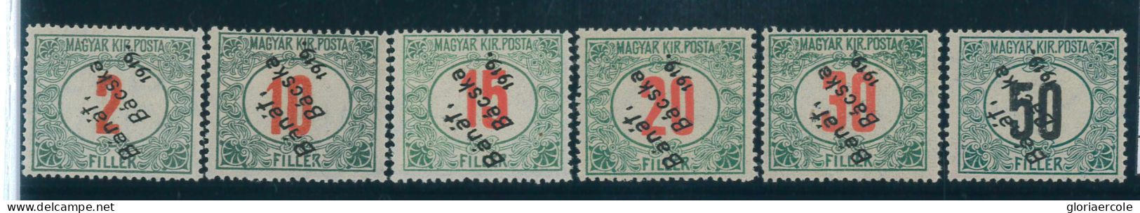 P2974 - HUNGARY BANAT BACSKA INVERTED OVERPRINTS ON BASIC TAX STAMPS, MICHEL PORTO 1/6 IN MNH CONDITION - Banat-Bacska