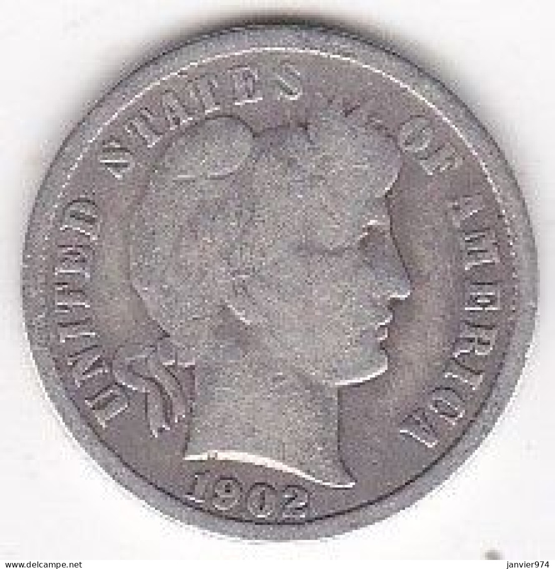 Etats-Unis. One Dime 1902 , Barber, En Argent - 1892-1916: Barber