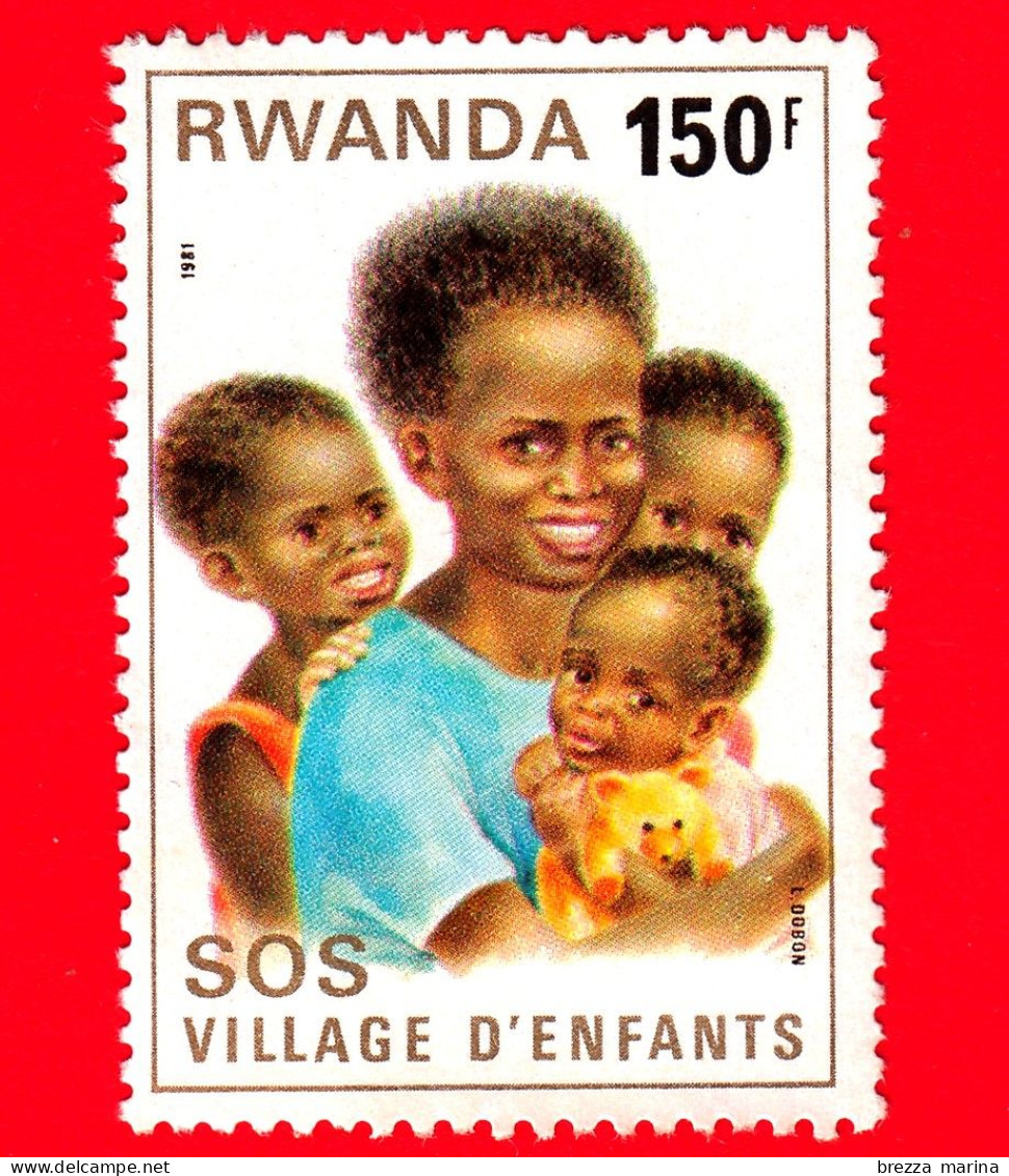 RWANDA  - Usato - 1981 - SOS - Villaggi Di Bambini - Children's Village - 150 - Usati