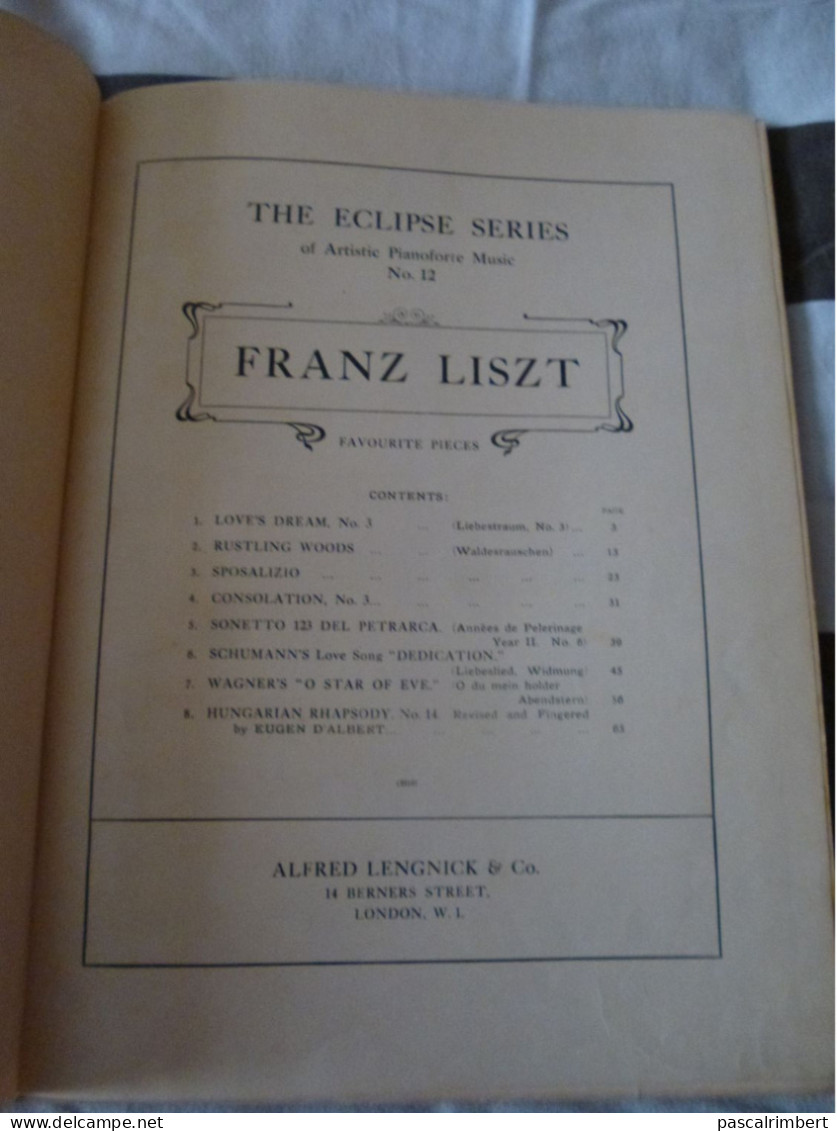 Partition Musicale Franz Liszt - Scores & Partitions