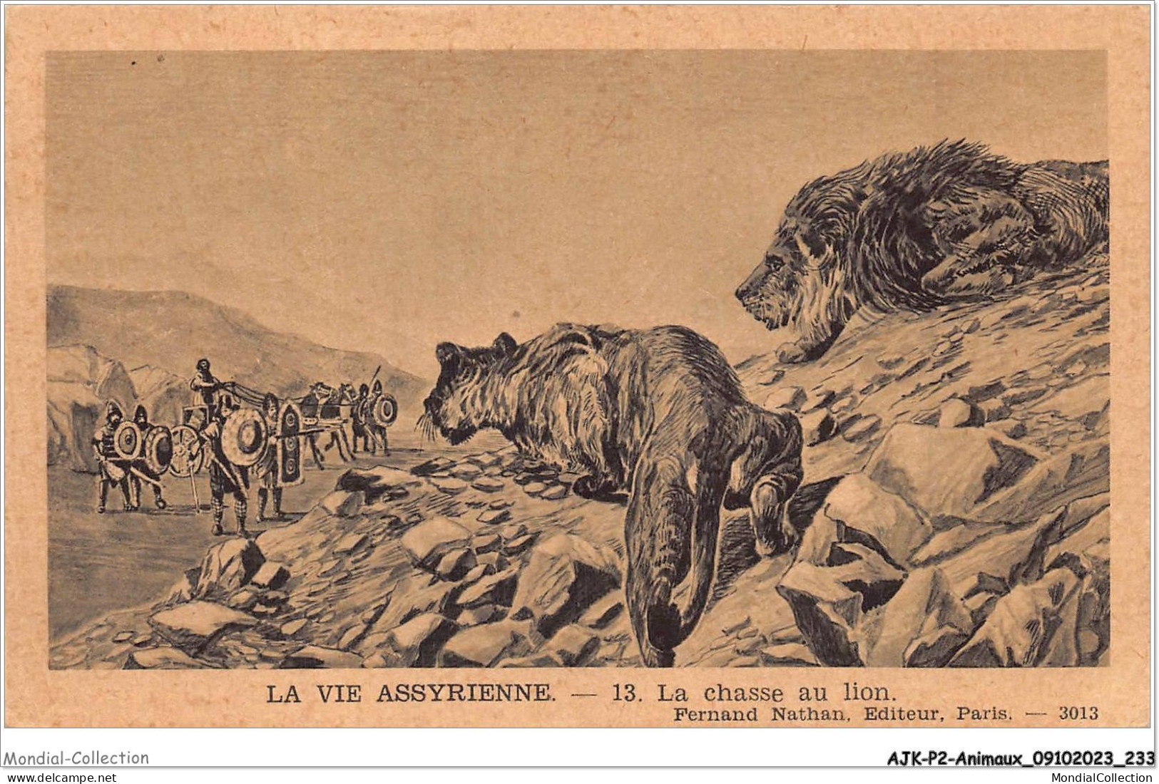 AJKP2-0230 - ANIMAUX - LA VIE ASSYRIENNE - LA CHASSE AU LION  - Leoni