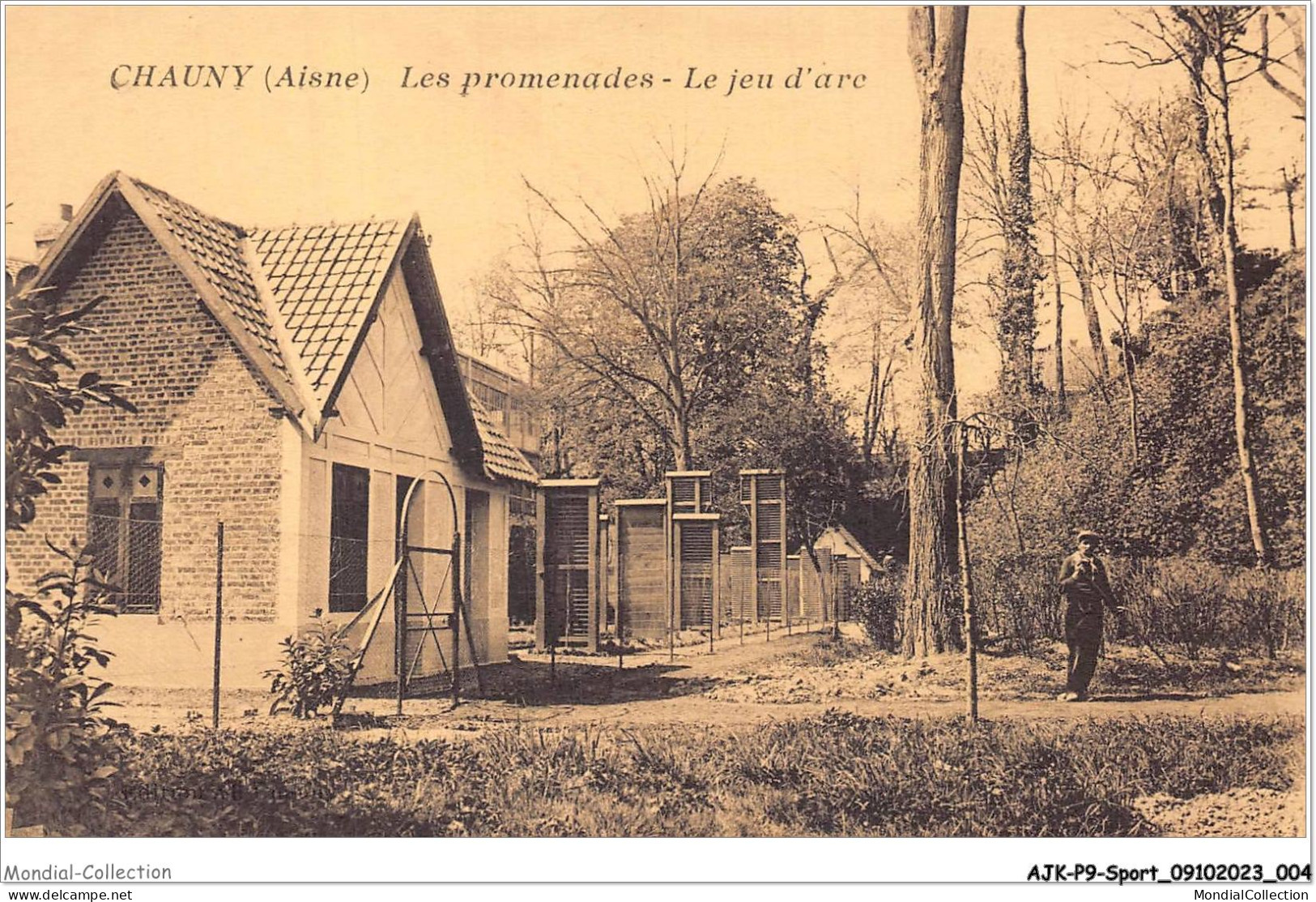 AJKP9-0863 - SPORT - CHAUNY - LES PROMENADES - LE JEU D'ARC  - Tir à L'Arc