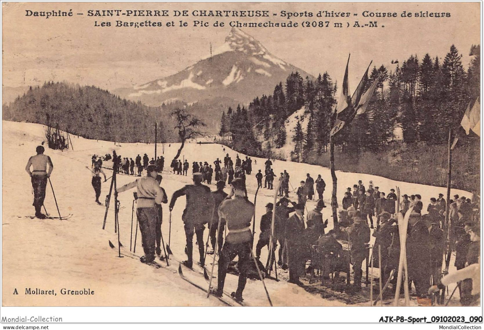 AJKP8-0804 - SPORT - SAINT-PIERRE DE CHARTREUSE - SPORTS D'HIVER - COURSE DE SKIEURS  - Mountaineering, Alpinism