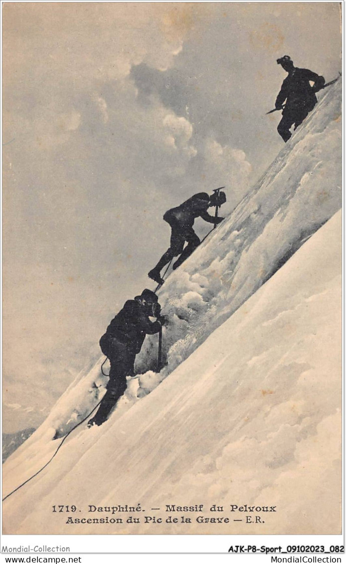 AJKP8-0800 - SPORT - DAUPHINE - MASSIF DU PELVOUX - ASCENSION DU PIC DE LA GRAVE  - Alpinisme