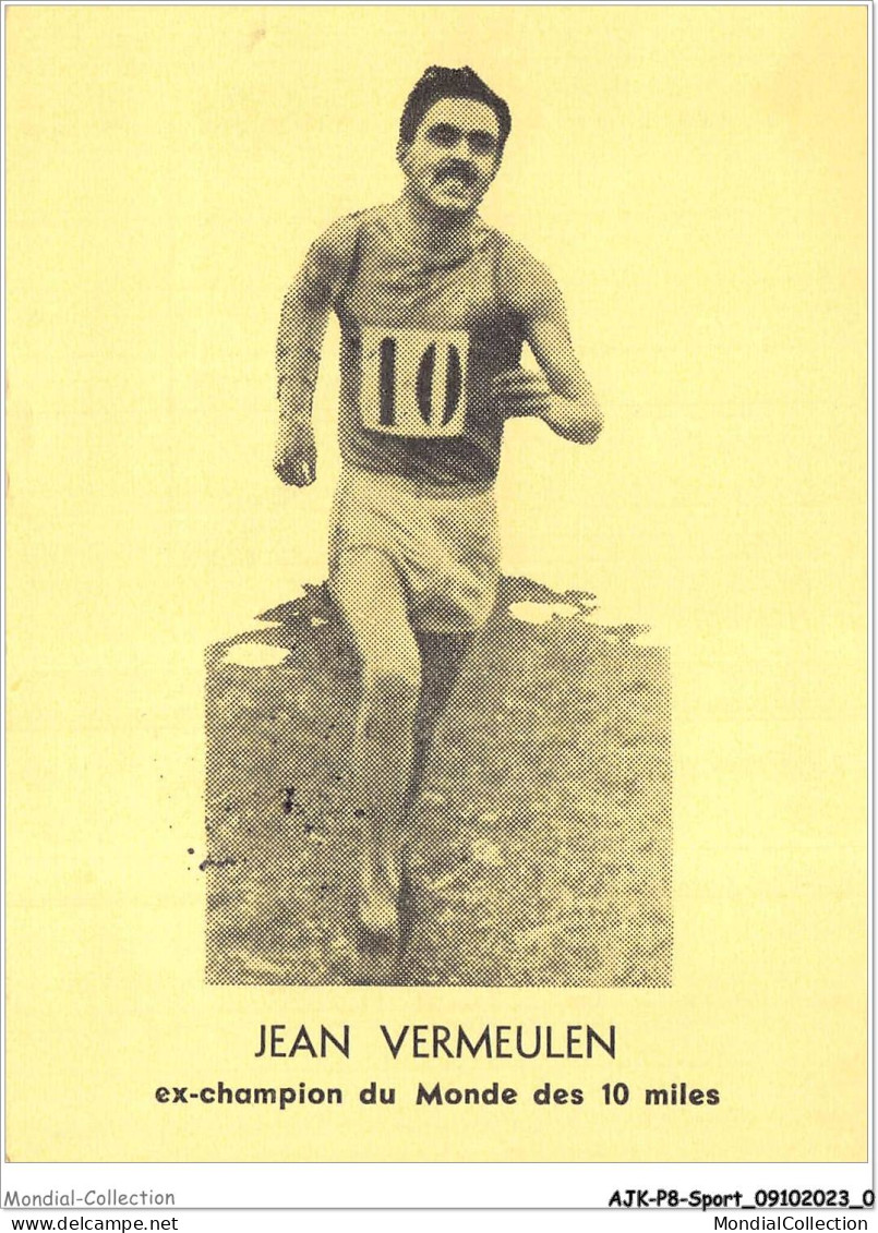 AJKP8-0759 - SPORT - JEAN VERMEULEN - EX CHAMPION DU MONDE DES 10 MILES AUTOGRAPHE PUBLICITE - Atletiek