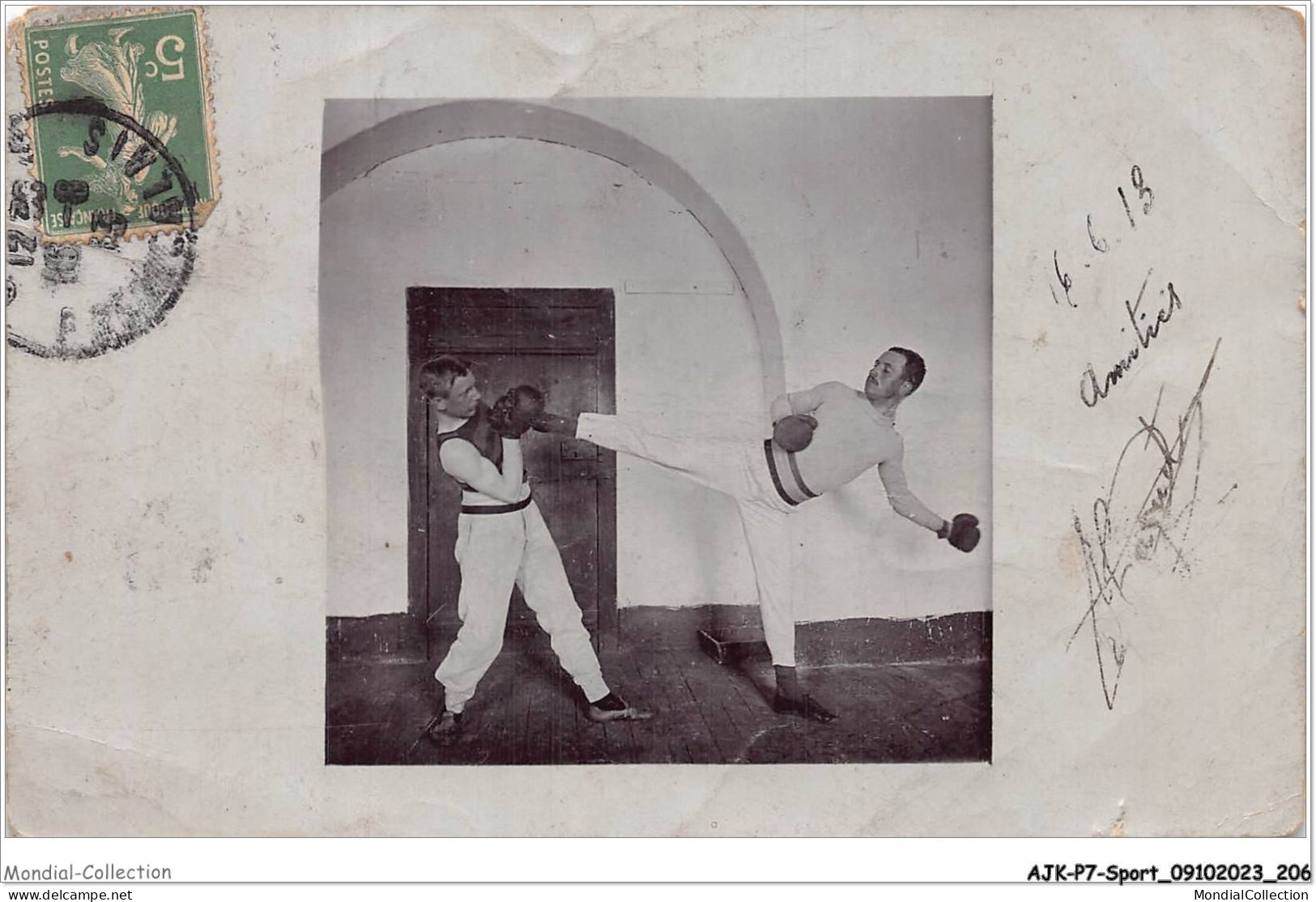 AJKP7-0754 - SPORT - BOXE FRANCAISE CARTE PHOTO - Boxing