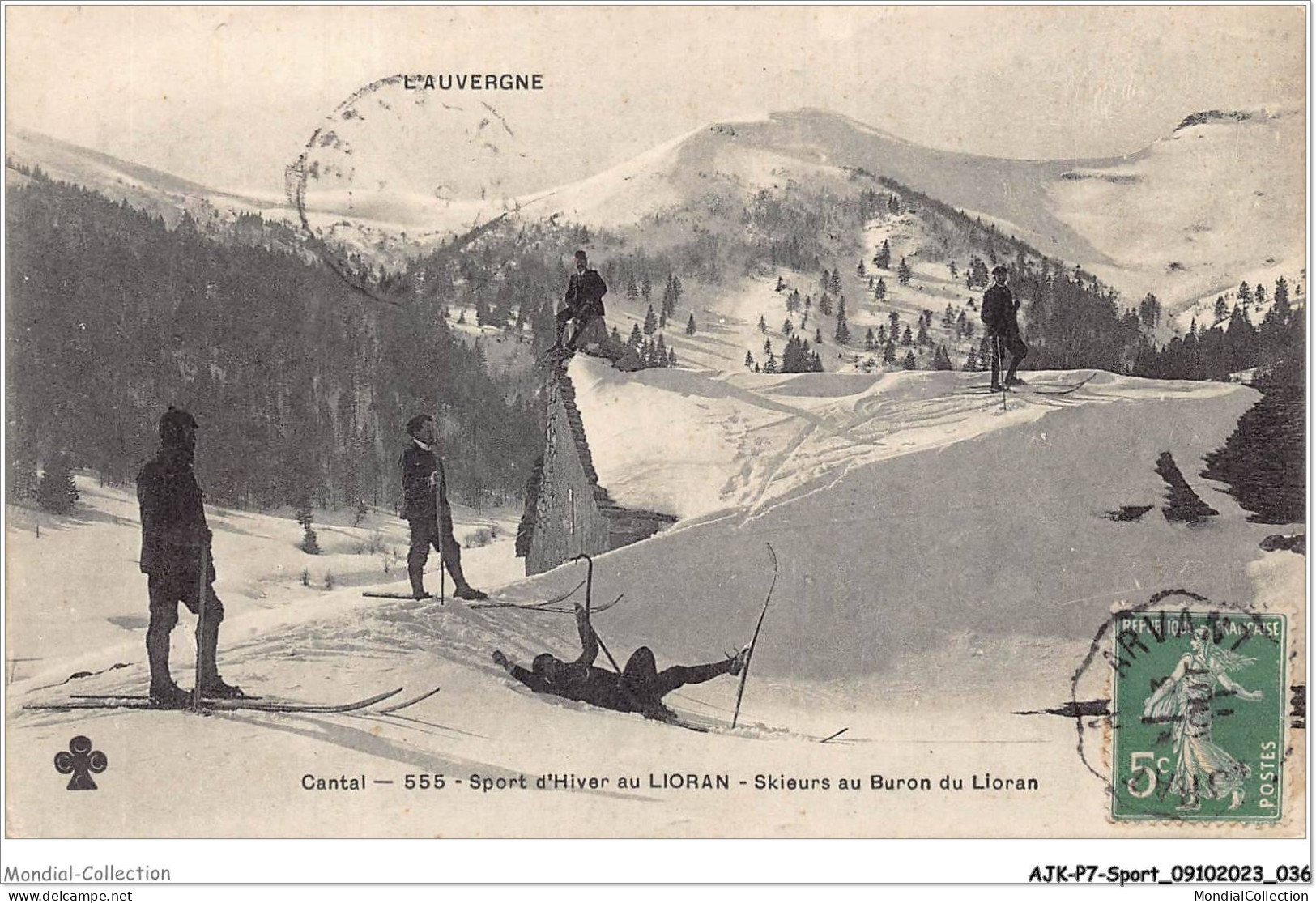 AJKP7-0669 - SPORT - SPORT D'HIVER AU LIORAN - SKIEURS AU BURON DU LIORAN  - Alpinisme