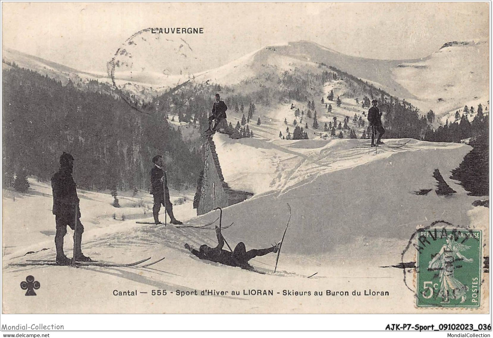 AJKP7-0669 - SPORT - SPORT D'HIVER AU LIORAN - SKIEURS AU BURON DU LIORAN  - Mountaineering, Alpinism