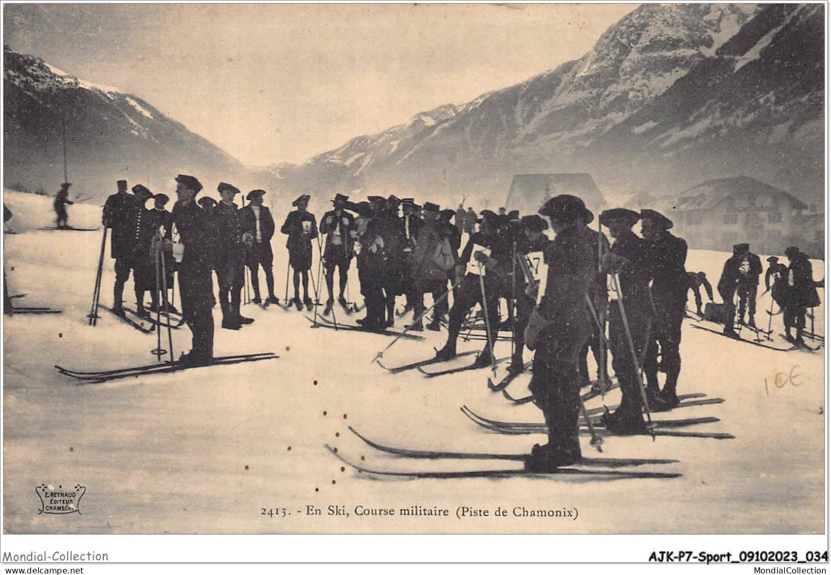 AJKP7-0668 - SPORT - EN SKI - COURSE MILITAIRE - PISTE DE CHAMONIX  - Alpinisme