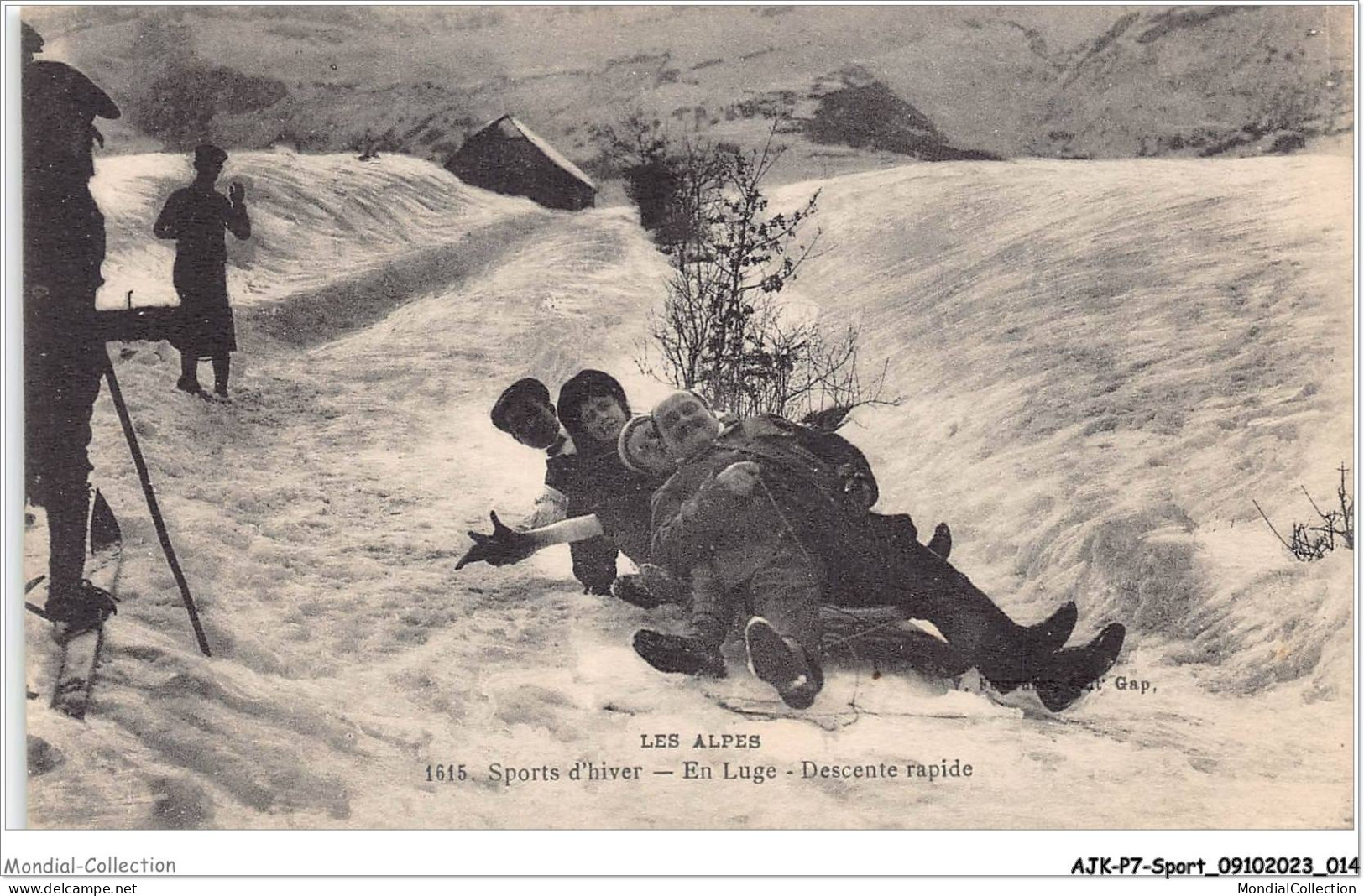 AJKP7-0658 - SPORT - SPORTS D'HIVER - EN LUGE - DESCENTE RAPIDE  - Mountaineering, Alpinism