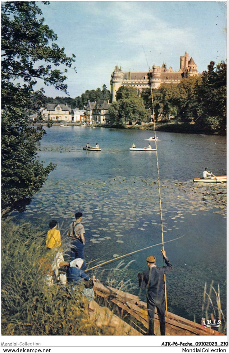 AJKP6-0640 - PECHE - PIERREFONDS - ETANG ET CHATEAU  - Angelsport