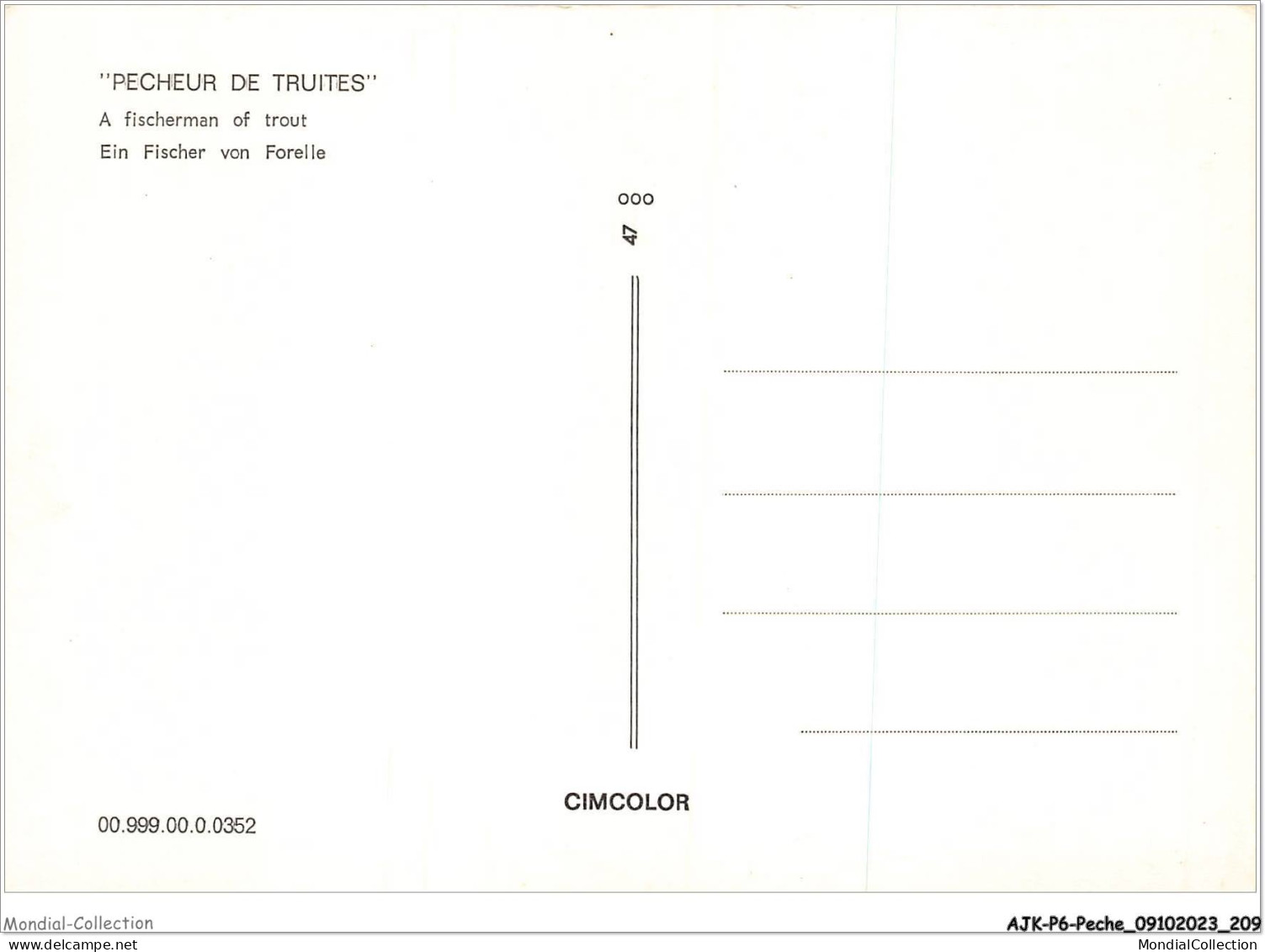 AJKP6-0639 - PECHE - PECHEUR DE TRUITES  - Angelsport