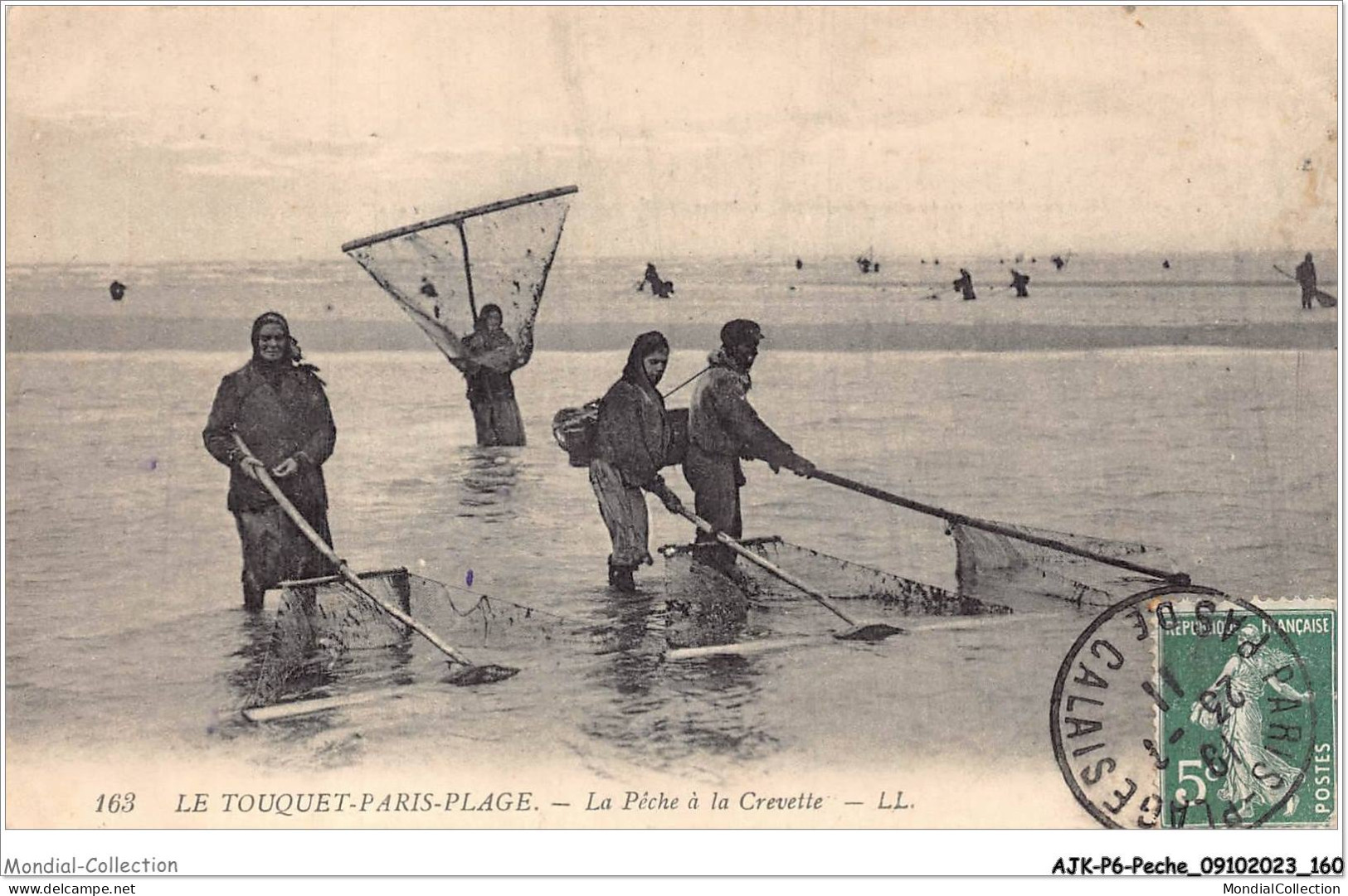 AJKP6-0615 - PECHE - LE TOUQUET-PARIS-PLAGE - LA PECHE A LA CREVETTE  - Pesca