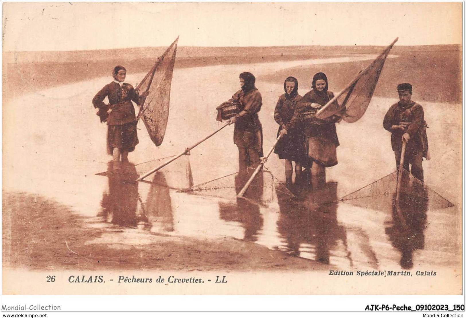 AJKP6-0610 - PECHE - CALAIS - PECHEURS DE CREVETTES  - Pêche