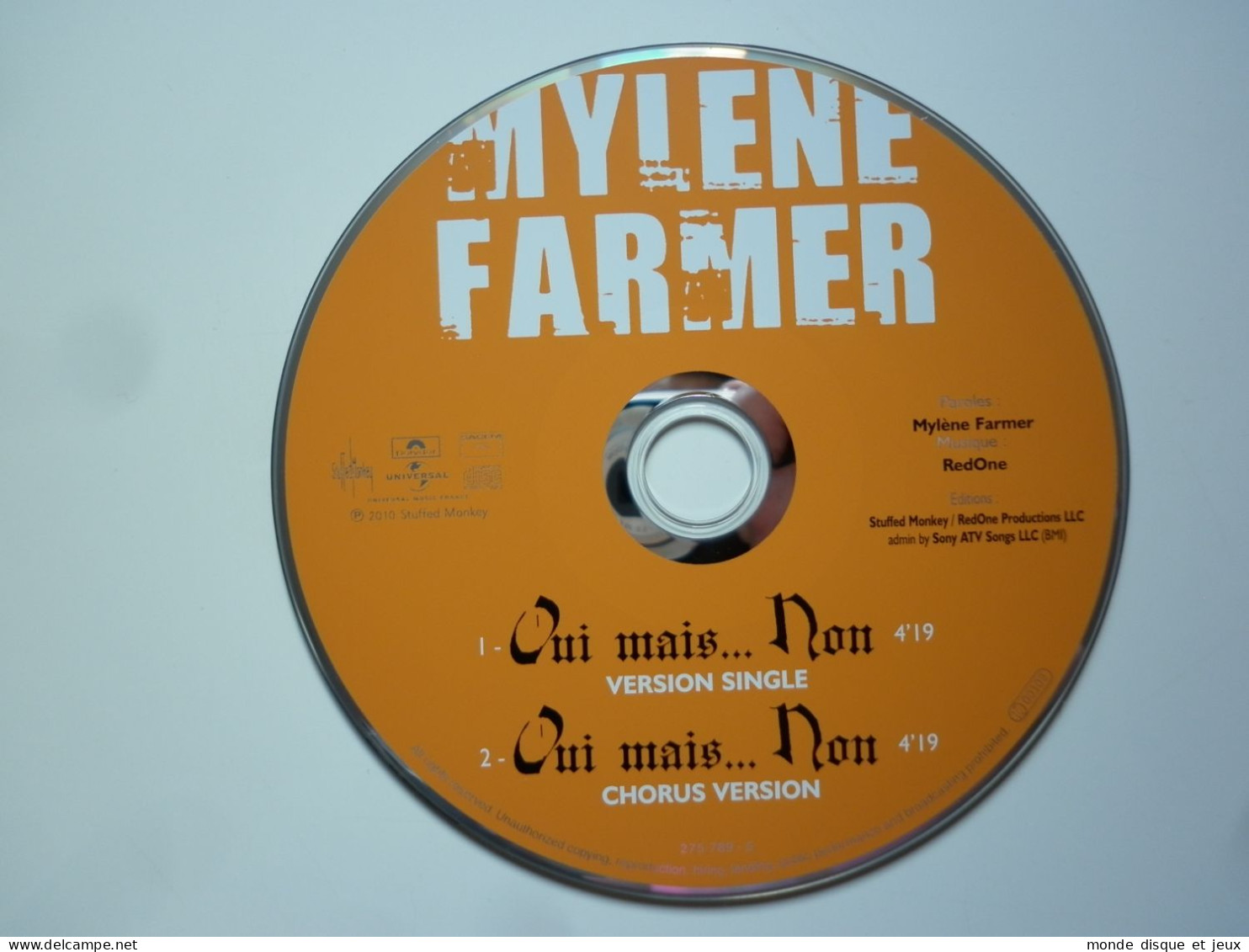 Mylene Farmer Cd Single Oui Mais Non - Sonstige - Franz. Chansons