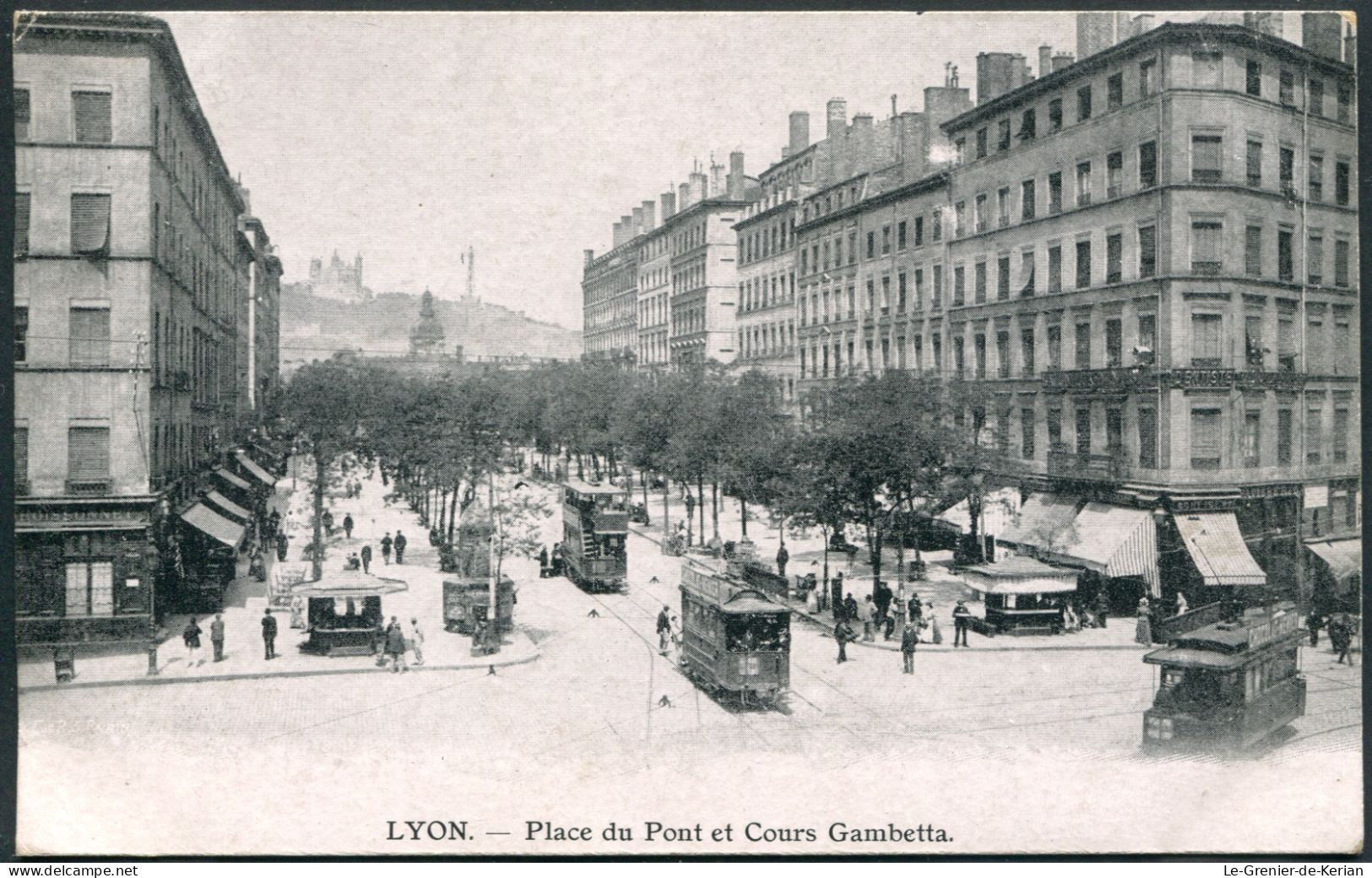 Lyon - Place Du Pont Et Cour Gambetta - Tramways - Voir 2 Scans & Descriptif - Lyon 3