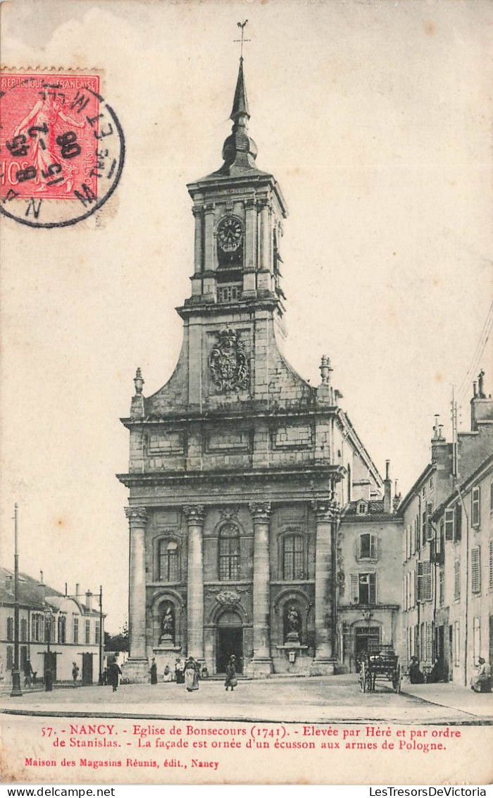 FRANCE - Nancy - L'Eglise De Bonsecours (1741) - Elevée Par Héré Et Par Ordre De Stanislas - Carte Postale Ancienne - Nancy