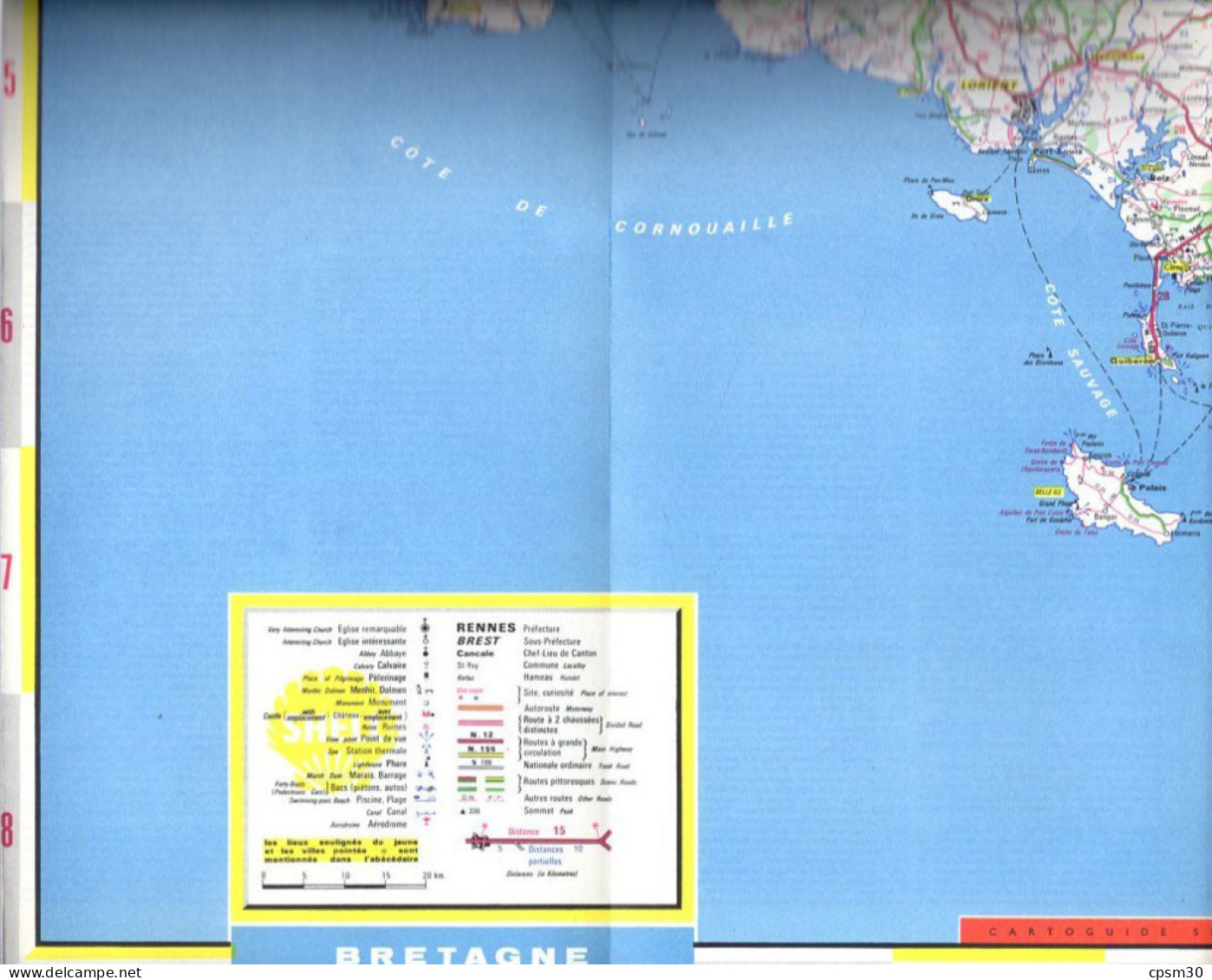 Carte Routière, Pochette Des Cartes De France Par Schell, Avec 9 Cartes, 1/100.000 - Roadmaps