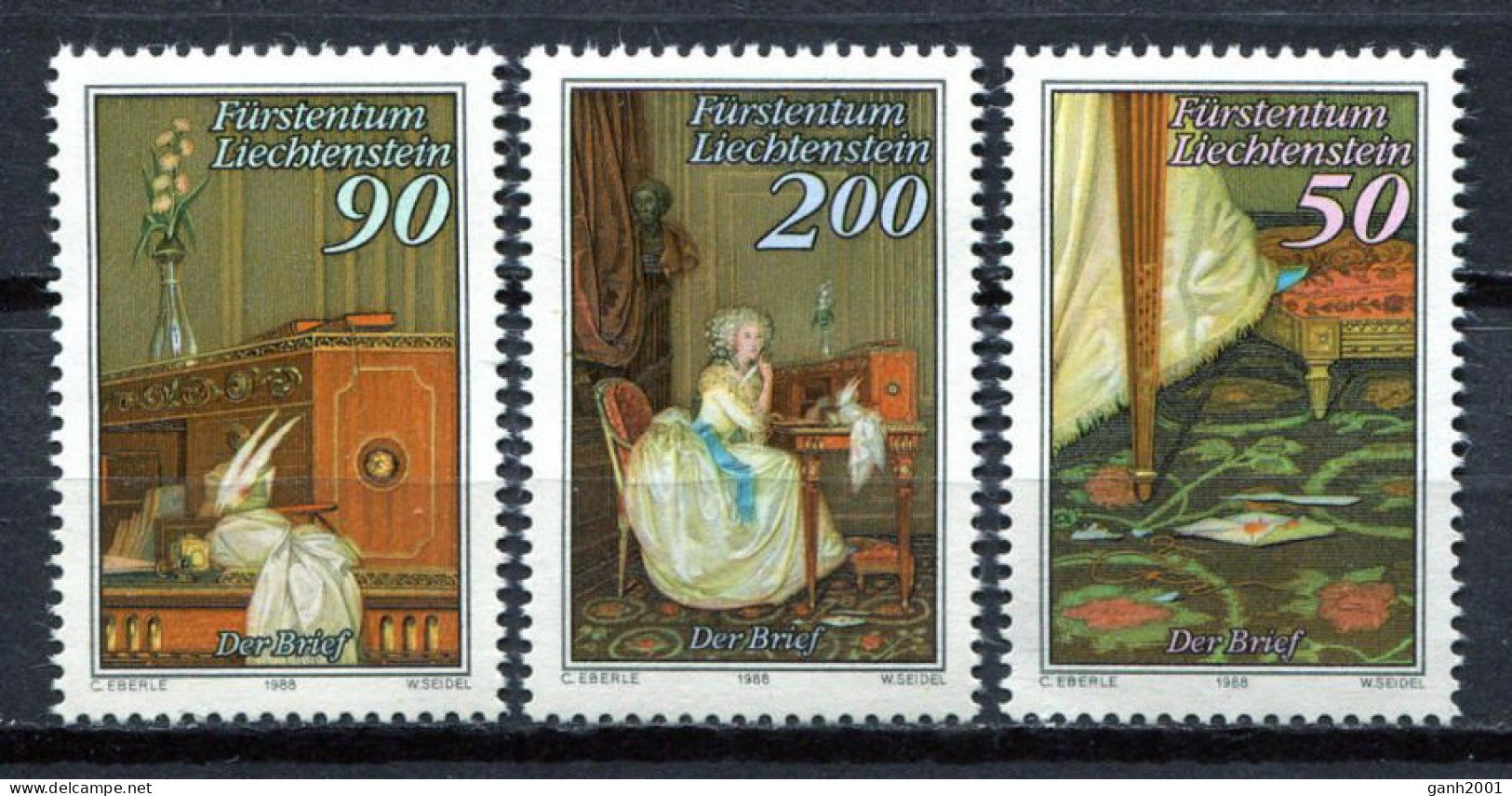 Liechtenstein 1988 / Art Paintings Anton Hickel MNH Pintura Arte / Jc37  34-5 - Sonstige & Ohne Zuordnung