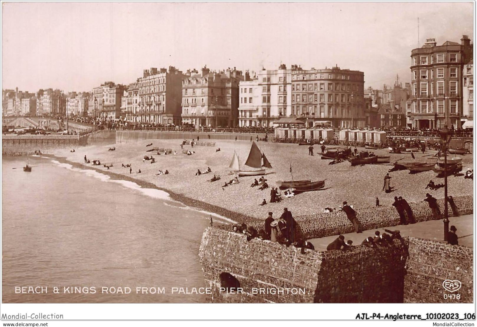 AJLP4-ANGLETERRE-0354 - Beach & Kings Road From Palace Pier - Brighton - Brighton